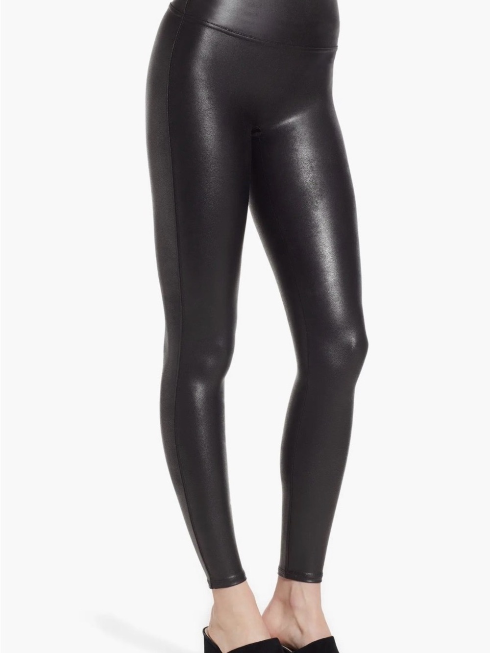 SPANX Black Faux Leather Leggings